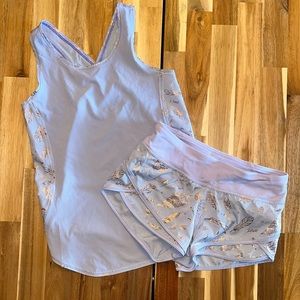 Ivivva purple feather set (by Lululemon) size 8